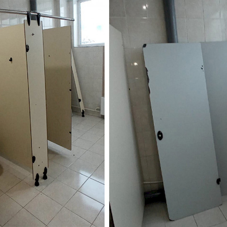 Разгромленный в ноябрьской школе туалет восстановят за счёт родителей