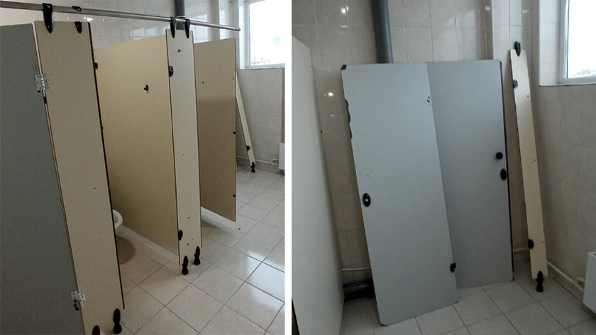 Разгромленный в ноябрьской школе туалет восстановят за счёт родителей