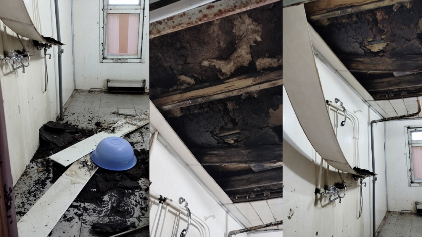 В Ноябрьске жители общежития бьют тревогу из-за обвала потолка